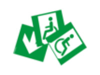 Pictogramme PMR (Personne à Mobilité Réduite) pour bloc de secours